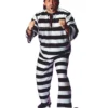 Plus Size Convict Man Costume For Adult