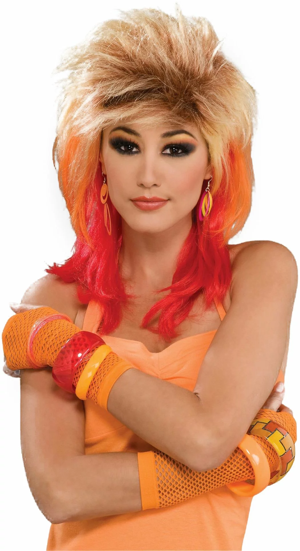 80's Glam Wig (Multi-Colored) Adult