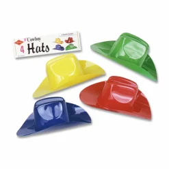 Mini Plastic Cowboy Hats (4 Count)