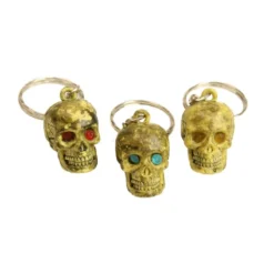 Jeweled Eyes Skull Keychains (12 Count)