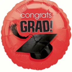 18" Apple Red Grad Foil Balloon