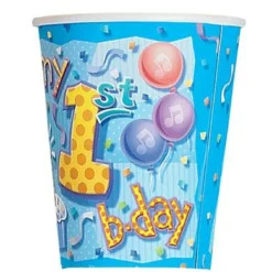 My 1st Birthday Blue 9 Oz. Paper Cups (8 Count)