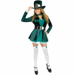Sexy Leprechaun With Hat Plus Adult Costume
