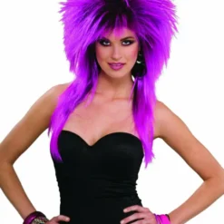 80's Purple Pizazz Adult Wig