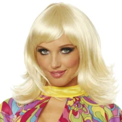 70's Short Feathered Wig