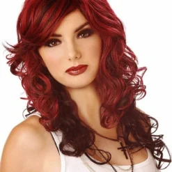 Rock Vixen (Burgundy/Black) Adult Wig