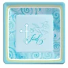 Faithful Dove Blue Square Dessert Plates (8 Count)