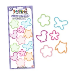 Flower Power Rubber Bracelets Assorted (12 Count)