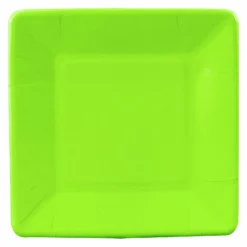 Fresh Lime (Lime Green) Square Dessert Plates (18 Count)