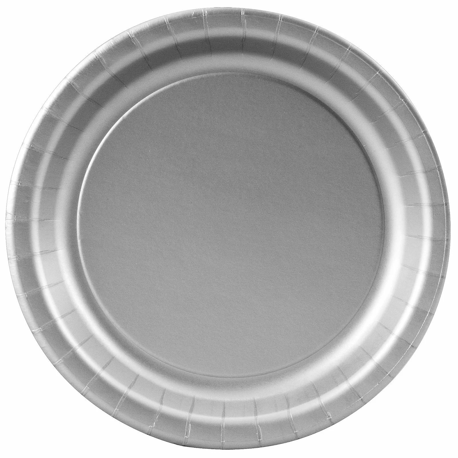 Shimmering Silver (Silver) Paper Dessert Plates (24 Count)