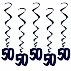 "50" Hanging Whirls (5 Count)