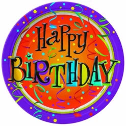 Lively Birthday Dessert Plates (8 Count)