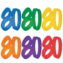 Foil Silhouette "80" Cutout (1 Count)