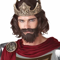 Medieval King (Brown) Adult Wig