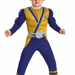 Power Rangers Gold Samurai Ranger Muscle Chest Toddler Costume