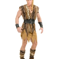 Mens Plus Size Cool Caveman Costume