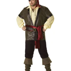 Plus Size Elite Rustic Pirate Costume For Adult