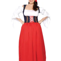 Sexy Adult Plus Swiss Miss Beer Girl Costume