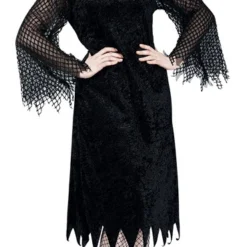 Vamp Robe With Mesh Sleeve Plus Size Costume 2XL